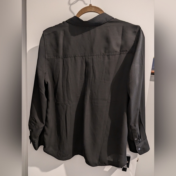 Banana Republic Petite Classic Shirt Dillon Fit Black - Picture 3 of 4